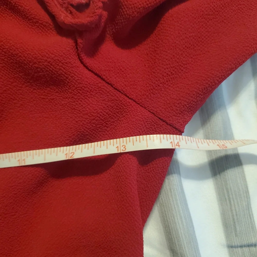 Monteau Girl Girl's Ruffle Faux Wrap Dress‎ in Red Size 12